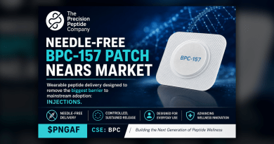 The Precision Peptide Company ($PNGAF) Says Needle-Free BPC-157 Patch Nears Market as Final Testing Advances